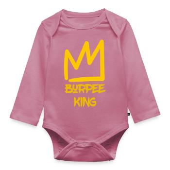 Burpee roi - Body Bébé bio manches longues - mauve - Devant