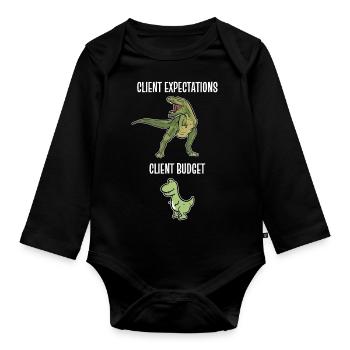 Graphic Designer Graphic Designer Artist - Organic Longsleeve Baby Bodysuit - black - Front