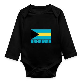 Bahamas - Body Bébé bio manches longues - noir - Devant