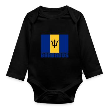 Barbados - Organic Longsleeve Baby Bodysuit - black - Front