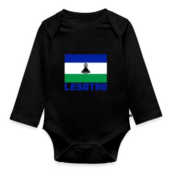 Lesotho - Baby Bio-Langarm-Body - Schwarz - Vorne