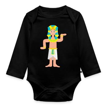 Pharaoh - Organic Longsleeve Baby Bodysuit - black - Front