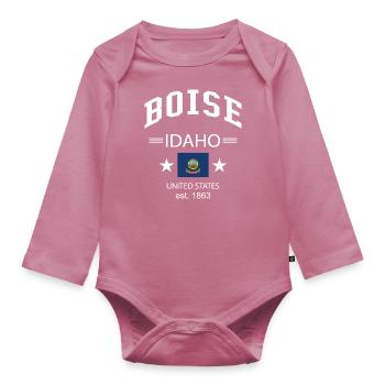 Boise - Body Bébé bio manches longues - mauve - Devant