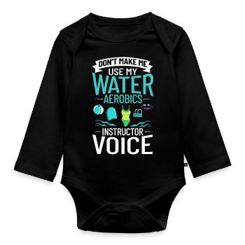 AquaGym Aquafitness Aqua Training Aqua - Body Bébé bio manches longues - noir - Devant