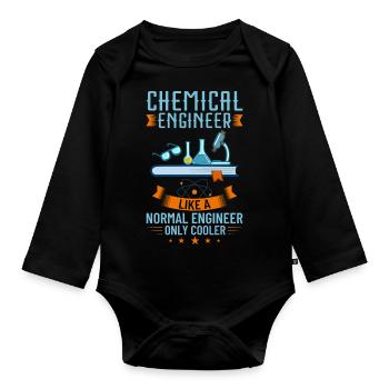Chemical Engineer Chemical Engineering Science - Organic Longsleeve Baby Bodysuit - black - Front