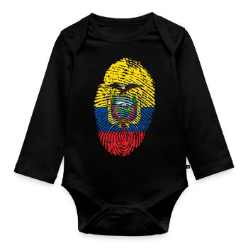 Ecuador - Baby Bio-Langarm-Body - Schwarz - Vorne
