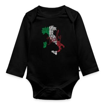 Italy - Baby Bio-Langarm-Body - Schwarz - Vorne