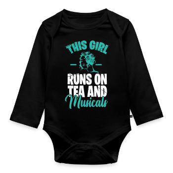 Motif de théâtre pour les acteurs de théâtre - Body Bébé bio manches longues - noir - Devant