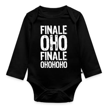 FINALE OHOHOHO - Fußball Sport Meisterschaft - Baby Bio-Langarm-Body - Schwarz - Vorne