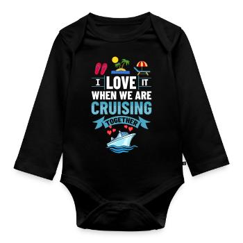 Croisière Croisière Croisière Croisière - Body Bébé bio manches longues - noir - Devant