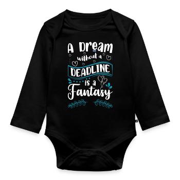 Fairy Children Magic Flower Fairy - Organic Longsleeve Baby Bodysuit - black - Front
