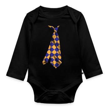 cravates Krawatte cravate cravate corbata solmio - Body Bébé bio manches longues - noir - Devant