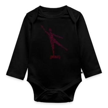 Entraînement physique pour femmes aérobique - Body Bébé bio manches longues - noir - Devant