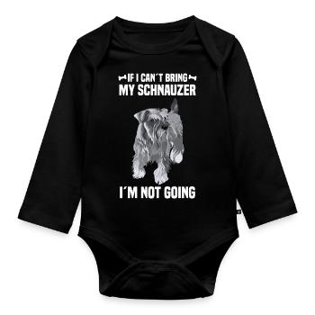 Schnauzer - Baby Bio-Langarm-Body - Schwarz - Vorne