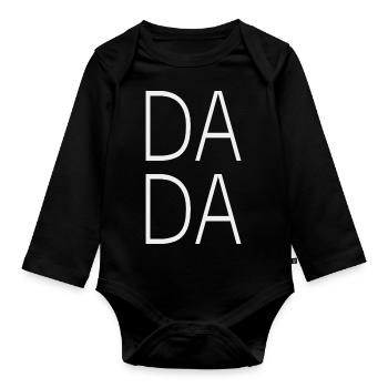 DaDa - Organic Longsleeve Baby Bodysuit - black - Front