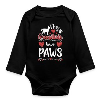Kitten Pet Cat Wildcat - Organic Longsleeve Baby Bodysuit - black - Front