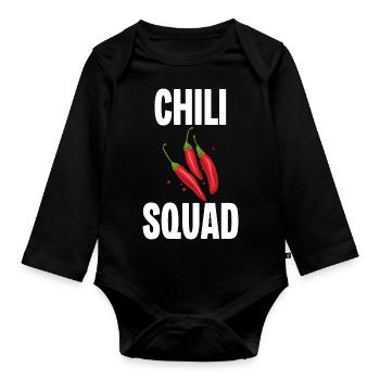 Équipe du Chili - Body Bébé bio manches longues - noir - Devant