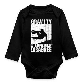 Parkour Gifts | Freerunning Sport Freerunner - Organic Longsleeve Baby Bodysuit - black - Front