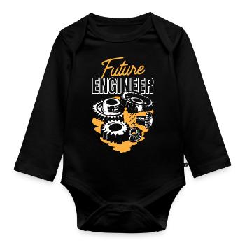 Future Engineer - Baby Bio-Langarm-Body - Schwarz - Vorne