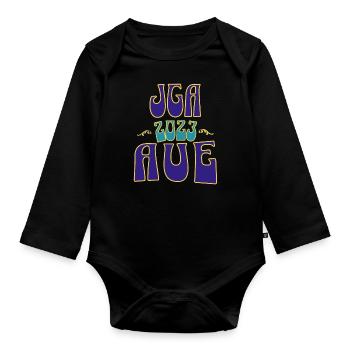 Aue JGA Junggesellenabschied 2023 für Fans - Baby Bio-Langarm-Body - Schwarz - Vorne