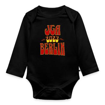 Berlin JGA Junggesellenabschied 2023 für Fans - Baby Bio-Langarm-Body - Schwarz - Vorne