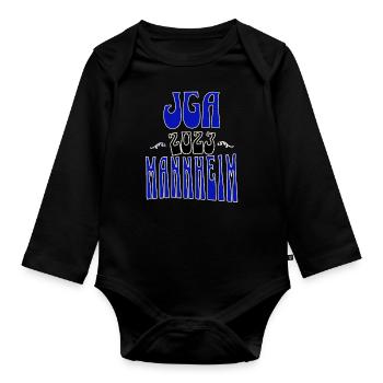 Mannheim JGA Junggesellenabschied 2023 für Fans - Baby Bio-Langarm-Body - Schwarz - Vorne