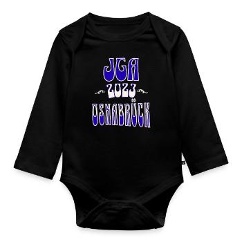Osnabrück JGA Junggesellenabschied 2023 für Fans - Baby Bio-Langarm-Body - Schwarz - Vorne