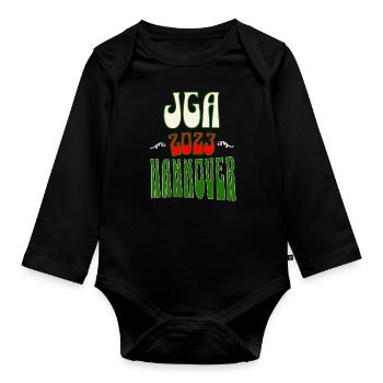 Hannover JGA Junggesellenabschied 2023 für Fans - Baby Bio-Langarm-Body - Schwarz - Vorne