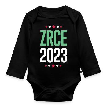 Zrce 2023 - Baby Bio-Langarm-Body - Schwarz - Vorne