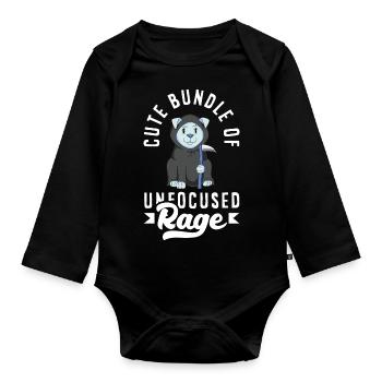 Cute Bundle Of Unfocused Rage Kawaii Gothic - Organic Longsleeve Baby Bodysuit - black - Front