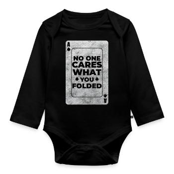 Jeu de cartes Card Hold’em All In - Body Bébé bio manches longues - noir - Devant