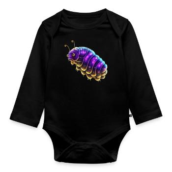 Tardigrades, Espace, Tardigrade Cosmos en détresse - Body Bébé bio manches longues - noir - Devant