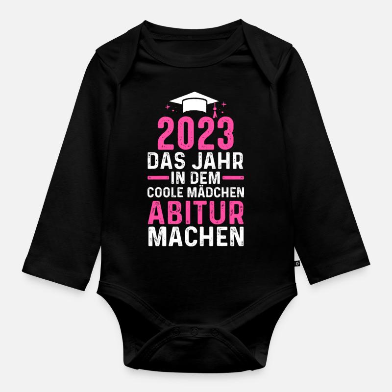Abiturienten Abschluss 2023 Abitur - Baby Bio-Langarm-Body - Schwarz