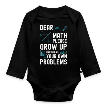 Student Uni Jura - Baby Bio-Langarm-Body - Schwarz - Vorne