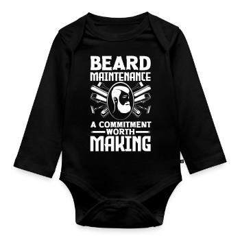 L’entretien de la barbe : un engagement qui vaut la peine d’être pris - Body Bébé bio manches longues - noir - Devant