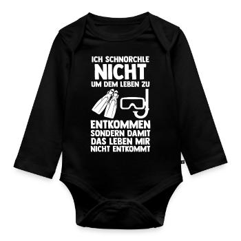 Schullehrerin Lehrerin - Baby Bio-Langarm-Body - Schwarz - Vorne