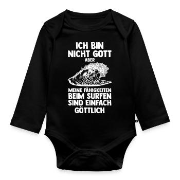 Schullehrer Lehrer - Baby Bio-Langarm-Body - Schwarz - Vorne