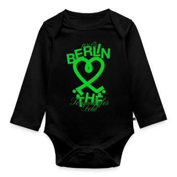 Tempelhofer Feld skater - Baby Bio-Langarm-Body - Schwarz - Vorne