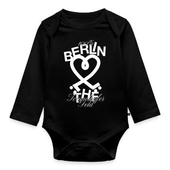 Tempelhofer Feld Skate - Baby Bio-Langarm-Body - Schwarz - Vorne