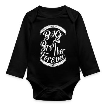 FRÈRE AÎNÉ - Body Bébé bio manches longues - noir - Devant