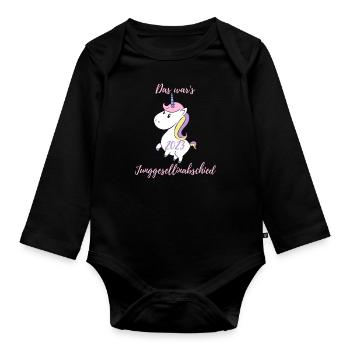 Das war's Junggesellinabschied 2023 - Team Braut - Baby Bio-Langarm-Body - Schwarz - Vorne
