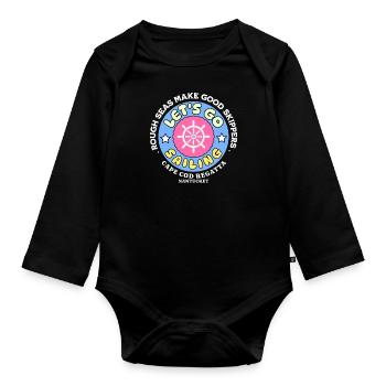 Lass uns segeln gehen - Baby Bio-Langarm-Body - Schwarz - Vorne