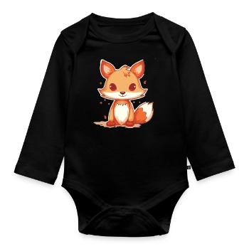 Fuchs - Baby Bio-Langarm-Body - Schwarz - Vorne