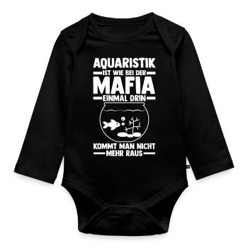 Aquarium Fische Aquaristik - Baby Bio-Langarm-Body - Schwarz - Vorne