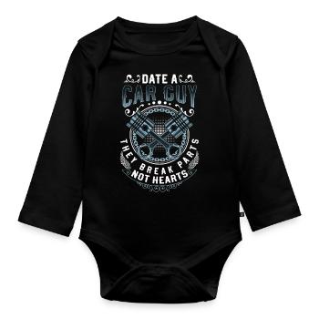 Tuning Turbo Screwdriver Racing Car - Organic Longsleeve Baby Bodysuit - black - Front