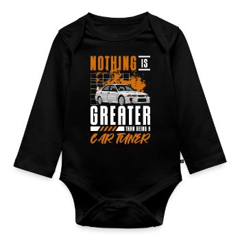 Tuner Car Driver Racing Car - Organic Longsleeve Baby Bodysuit - black - Front