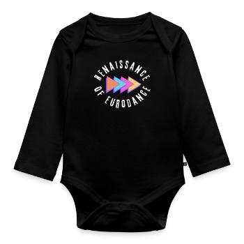 Renaissance of Eurodance - 90er Party - Baby Bio-Langarm-Body - Schwarz - Vorne