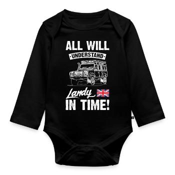 All Will Understand Landy In Time - Baby Bio-Langarm-Body - Schwarz - Vorne