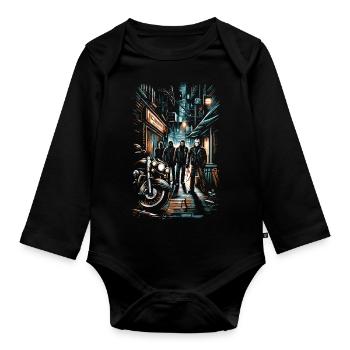 Slasher's Alley Rally: Urban Grit Meets Horror - Baby Bio-Langarm-Body - Schwarz - Vorne
