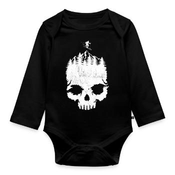 Totenkopf, Ski, Après-ski, Sports d’hiver, Vacances au ski - Body Bébé bio manches longues - noir - Devant